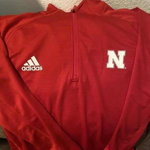 Nebraska Cornhuskers Adidas 1/4 Zip Womens Jacket (Large) Retails For $85